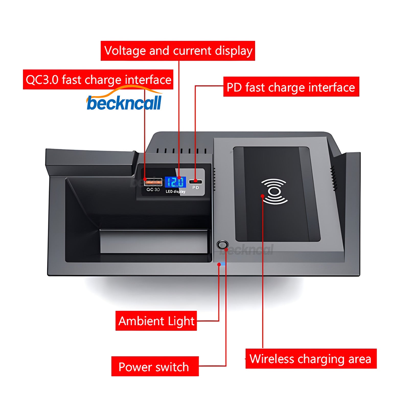 for MAZDA CX5 CX-5 2017-2021 Car Wireless Phone Charger Fast USB Charging Pad