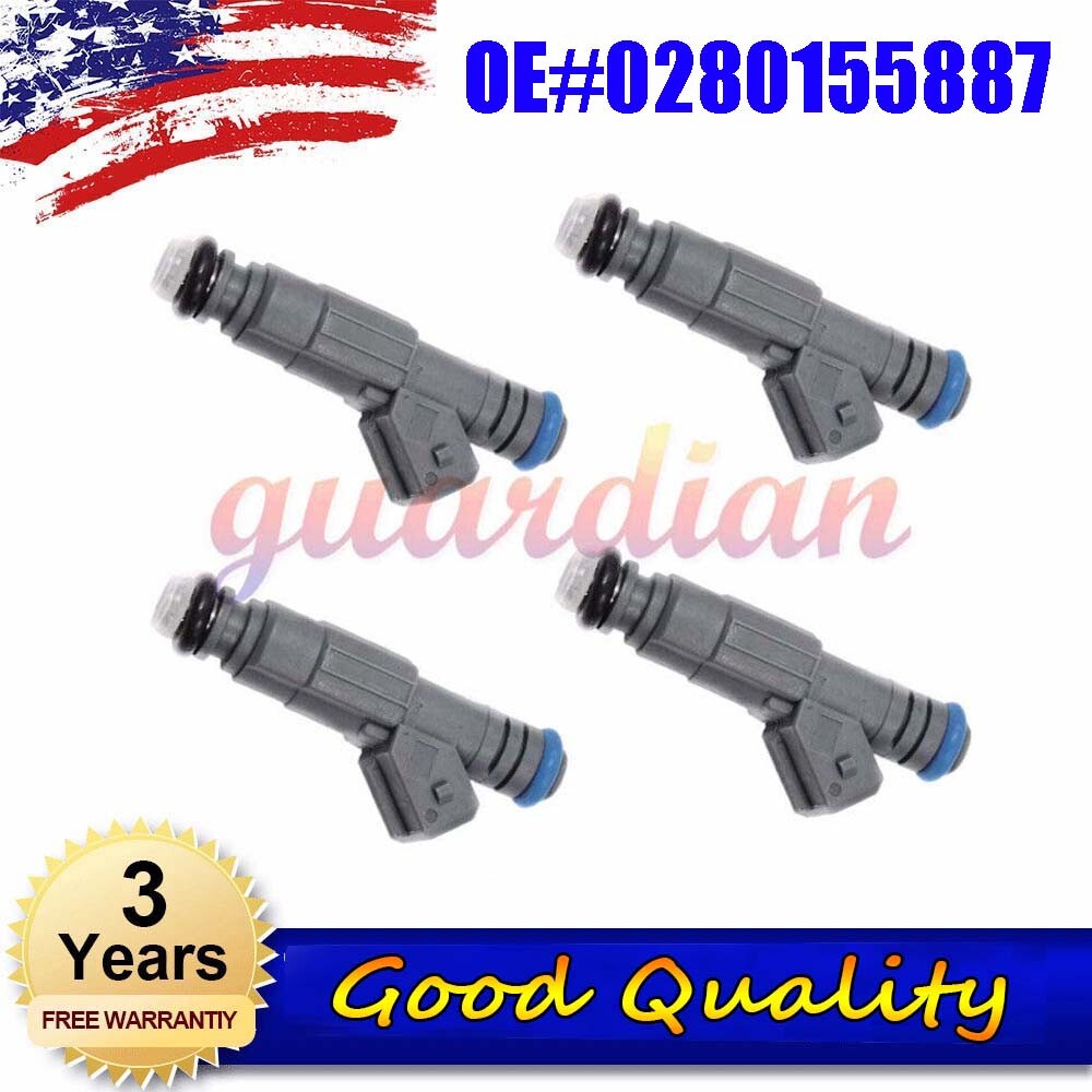 4-piece fuel injector 0280155887 for Jeep Cherokee, Grand Cherokee, for Wrangler 2.0L