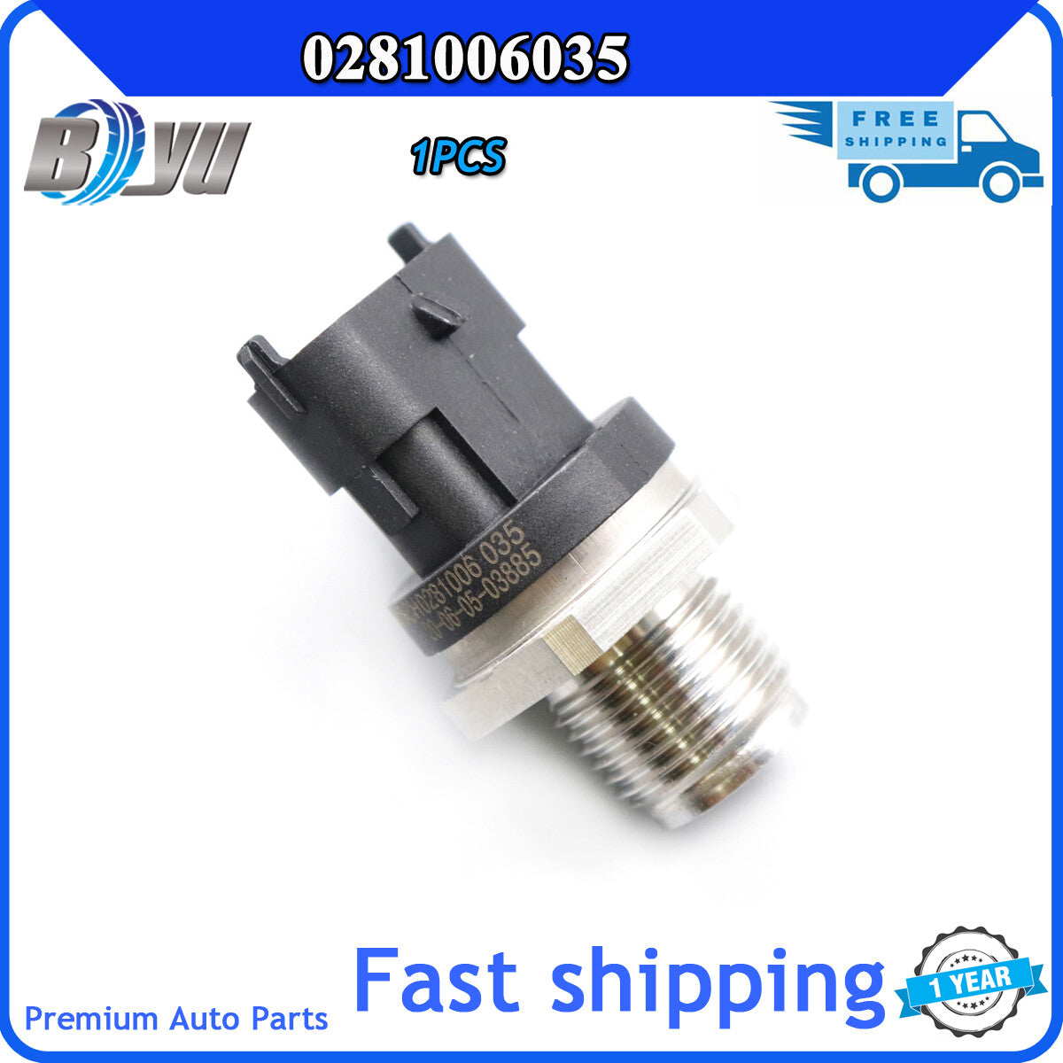 Suitable for HYUNDAI 445214210 445214211 fuel system rail pressure sensor 0281006035- v