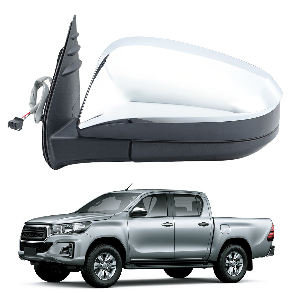 F¨¹r for Toyota Helix 2015-2020 Au?enspiegel R¨¹ckspiegel Spiegel Chrom 3 Draht Links