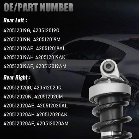 Two rear shock absorbers suitable for Mercedes-Benz W205, C300, C400, C450, C63, and AMG models (2015-2020).