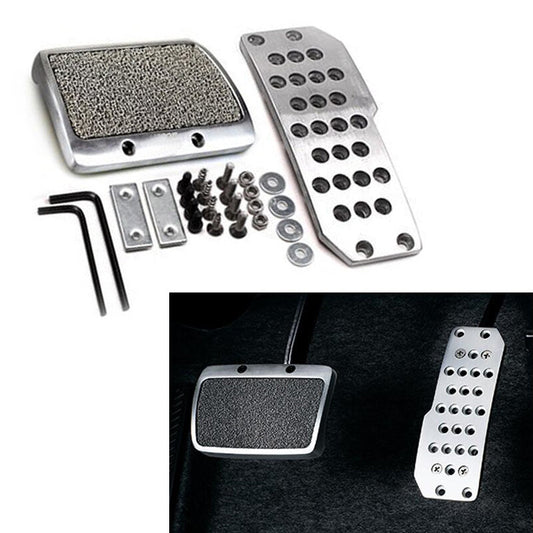 Car footrest anti-slip mat, brake anti-slip automatic pedal cover, aluminum alloy - n