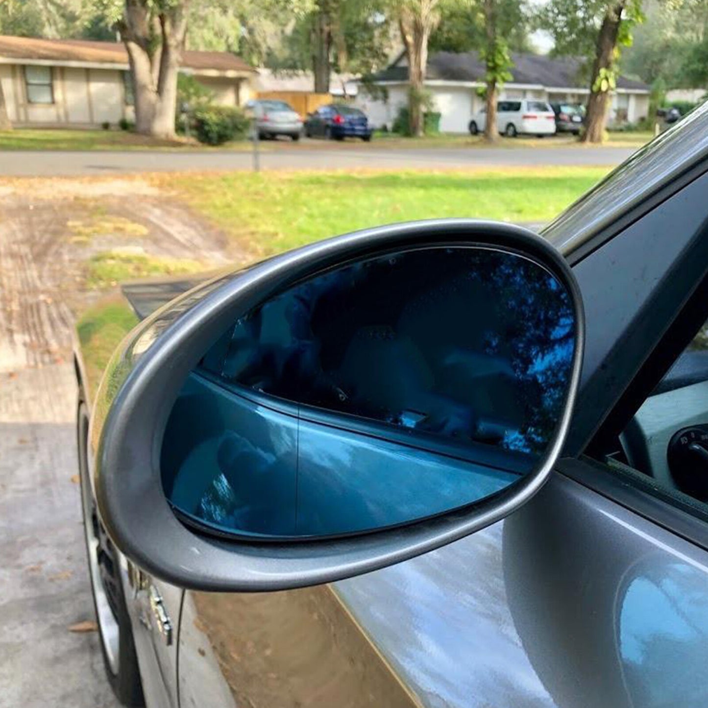 Mirror glass blue left convex for BMW 1 Series E81 E87 E88 E82 3 Series E90 E91 20052009 Q
