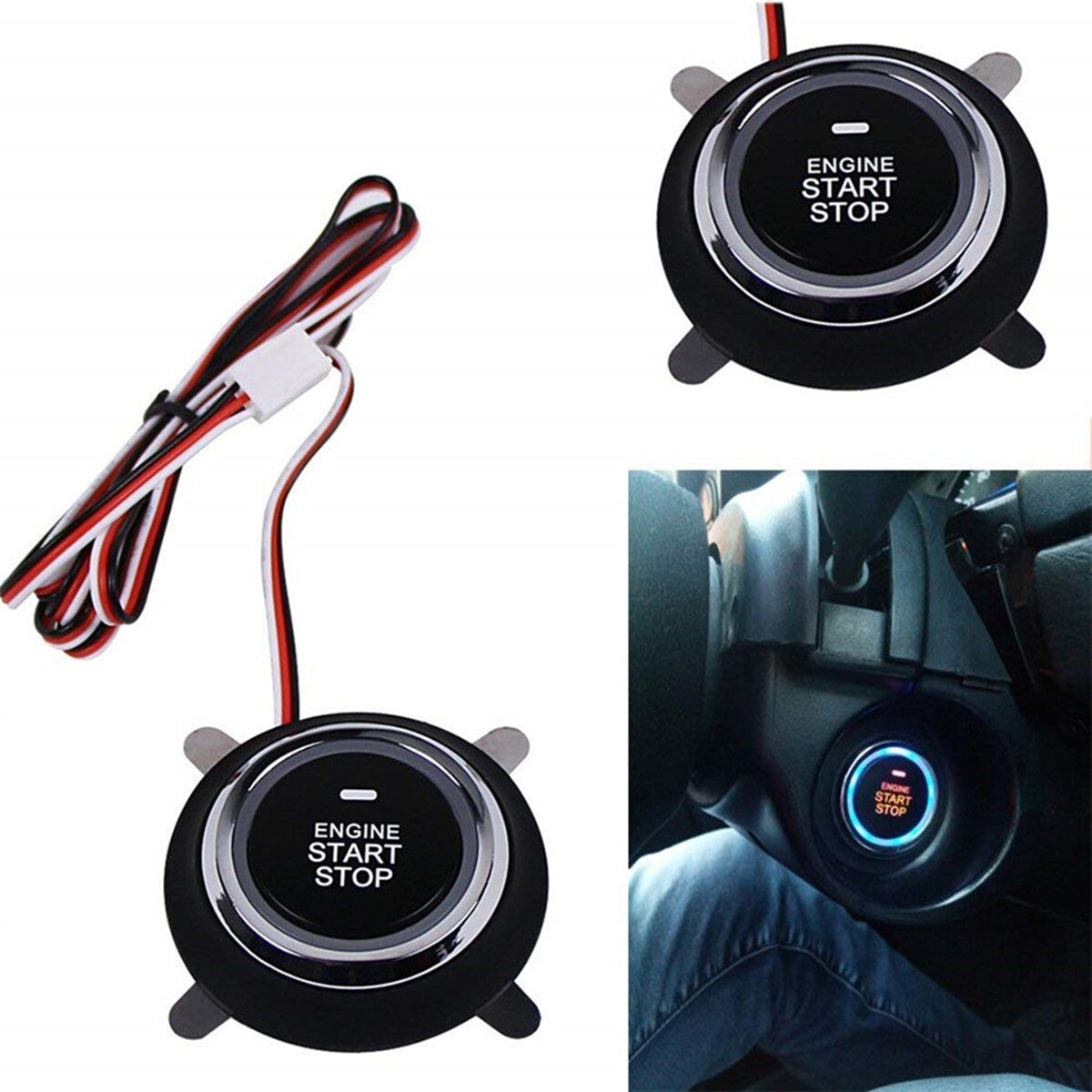 Car Ignition Switch Engine Start Push Button For Keyless Entry Push Starter Kit