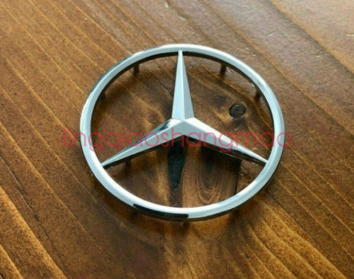 NEW for Mercedes-Benz M-B w/ Pins Glossy Chrome Star Emblem Badge 2 51-52mm AMG