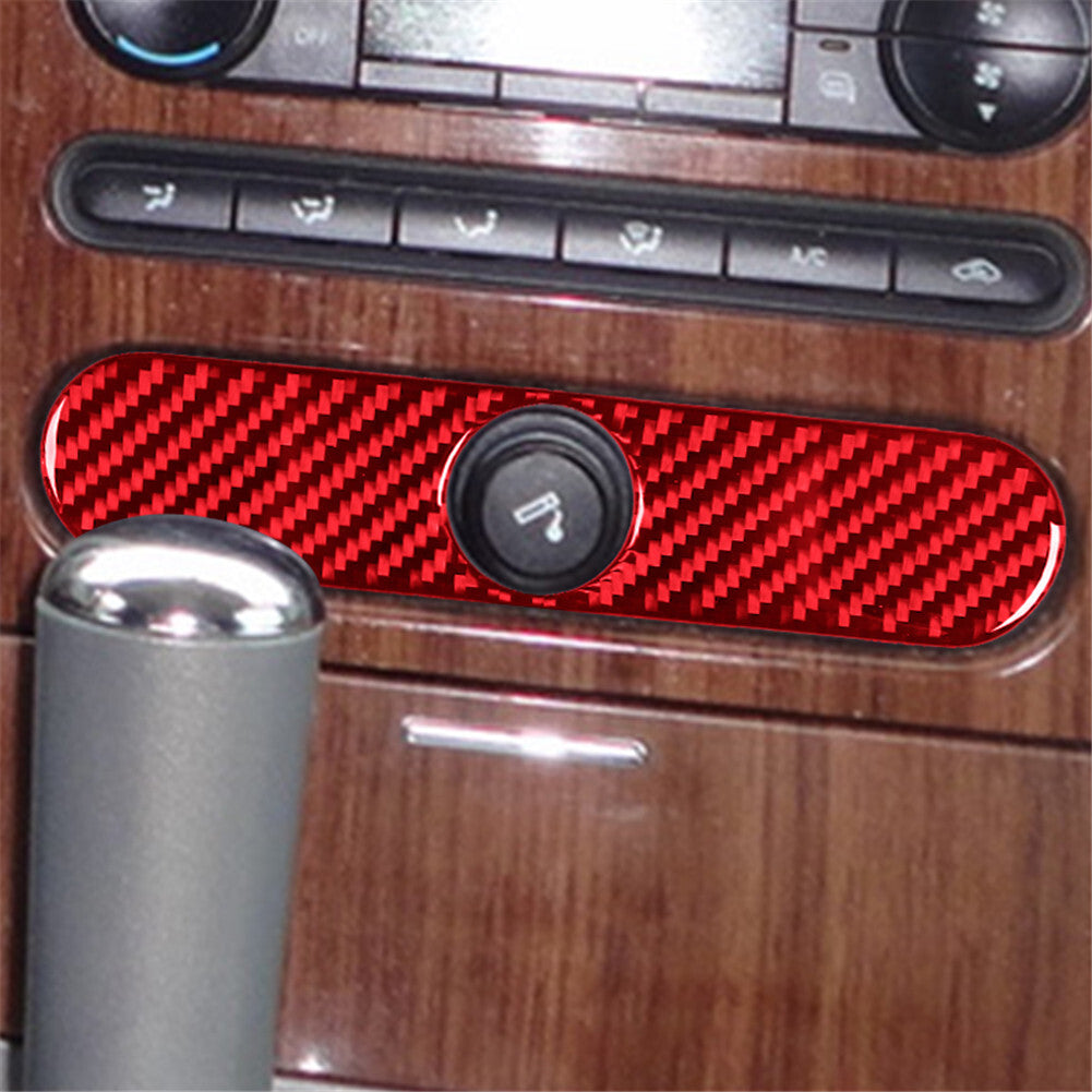 Red Carbon Fiber Four Wheel Drive Switch Cover Trim For 4Runner 2010-2020 v