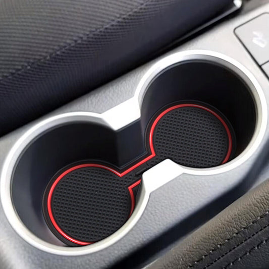 for MITSUBISHI TRITON L200 2015 ~ 2018 4DR Gate Slot Cup Mat Accessories RED Pad