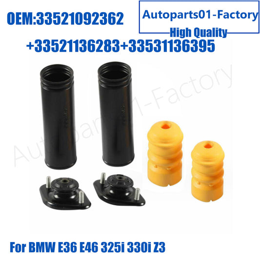 Rear L+R Side Strut Mount Bumper Bellows Boot Kit for BMW E36 E46 325i 330i Z3