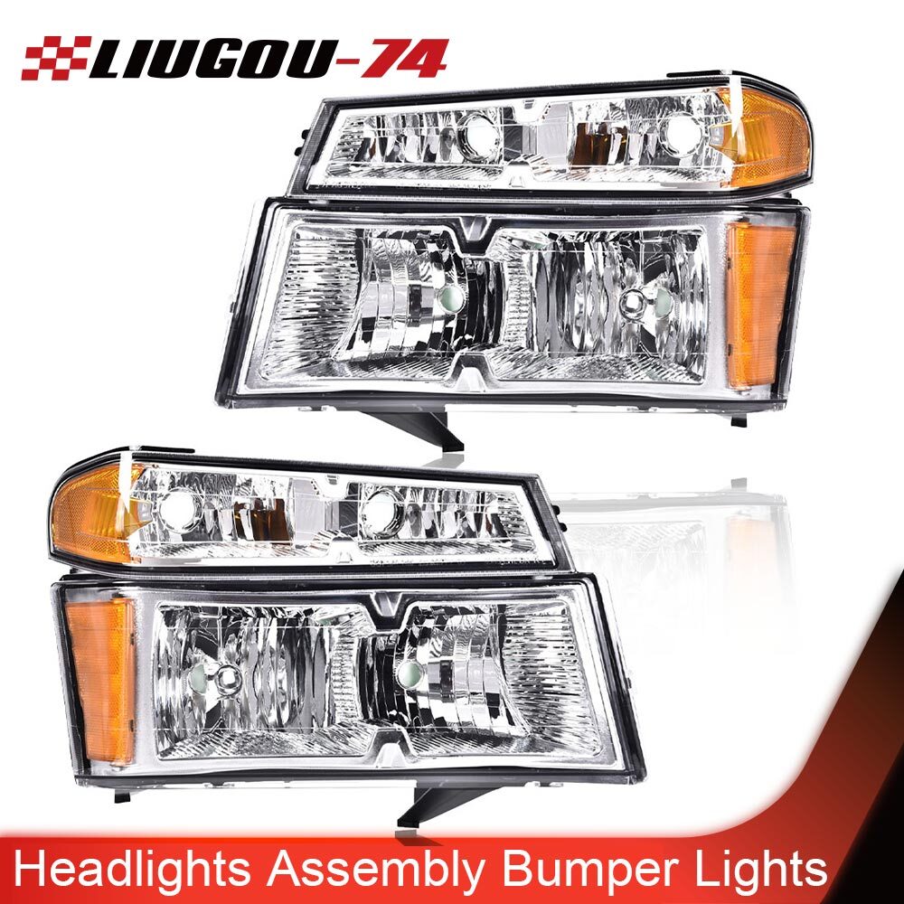 Fits 2004-12 for GMC for Canyon / for Chevy Colorado Headlight Assembly Anti-collision Light 4 pcs - v