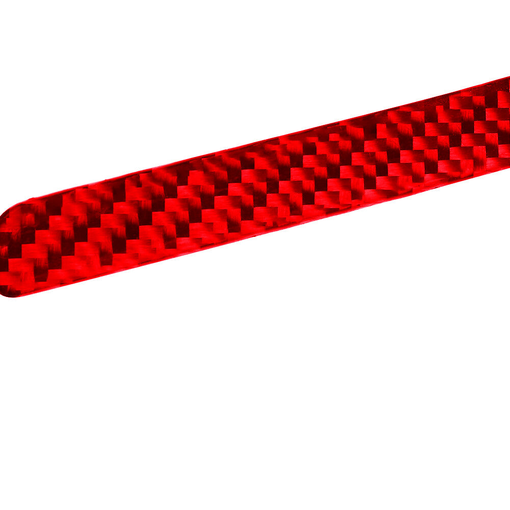 2x Red Carbon Fiber Door Pusher Cover Trim Strip for Mazda MX-5 Miata 2009-2015