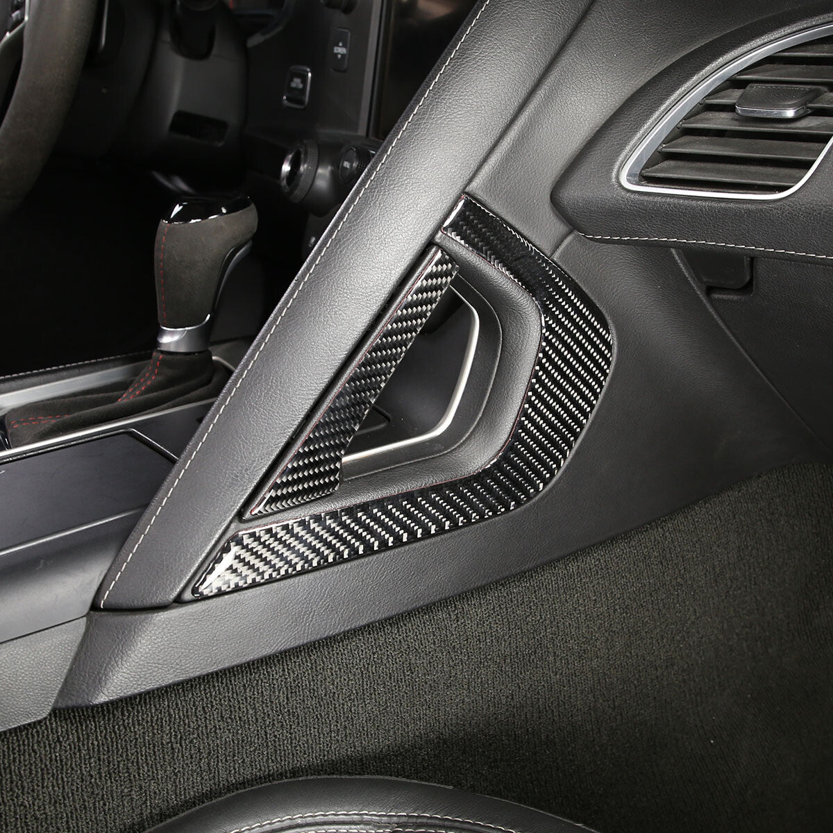 Carbon Fiber ABS Dashboard Speedometer Protective Cover Interior for Subaru WRX 2021 - 2023- v