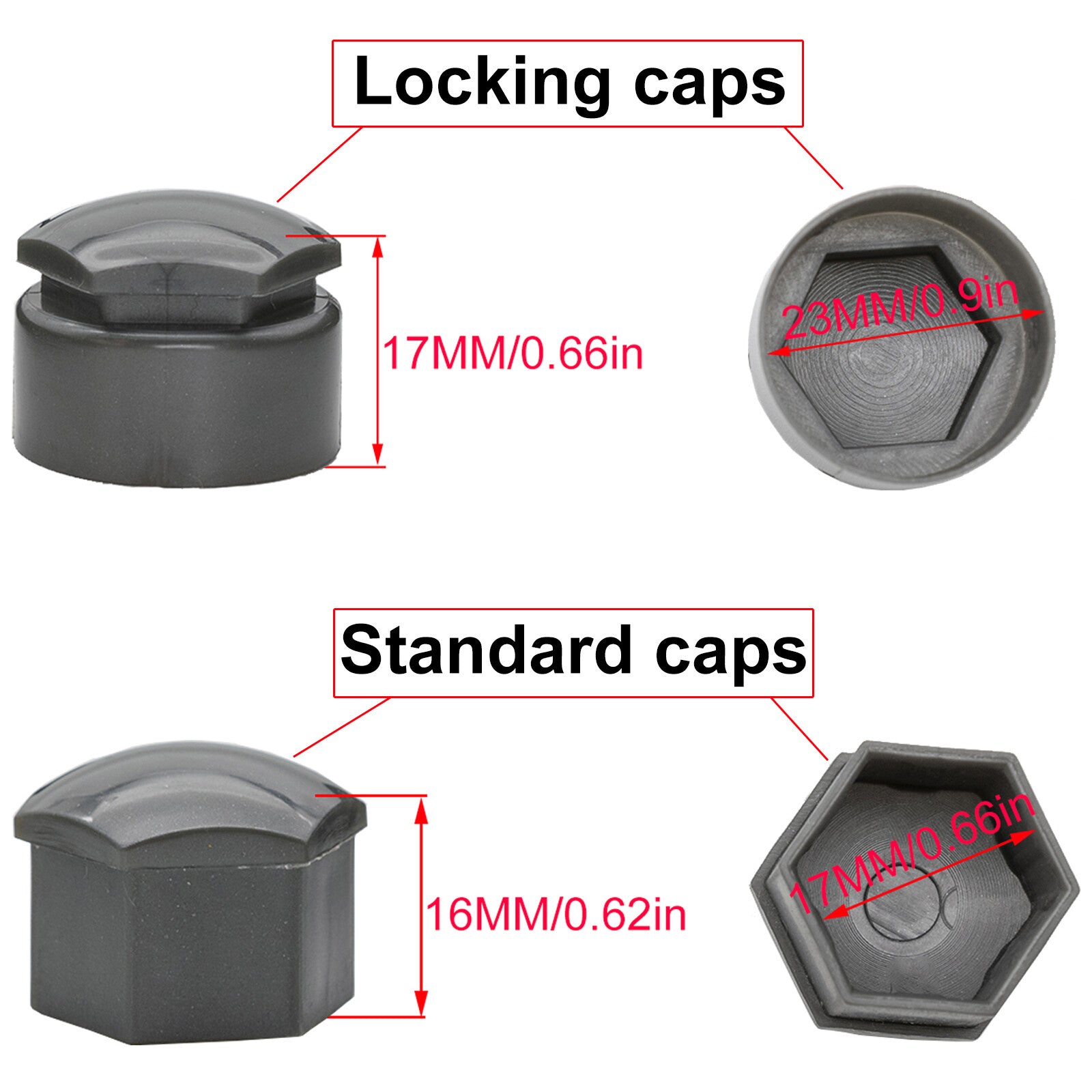 20pcs Cap Set Covers 17mm Wheel Nuts Wheel Screws Grey + Disassembly Pliers Q