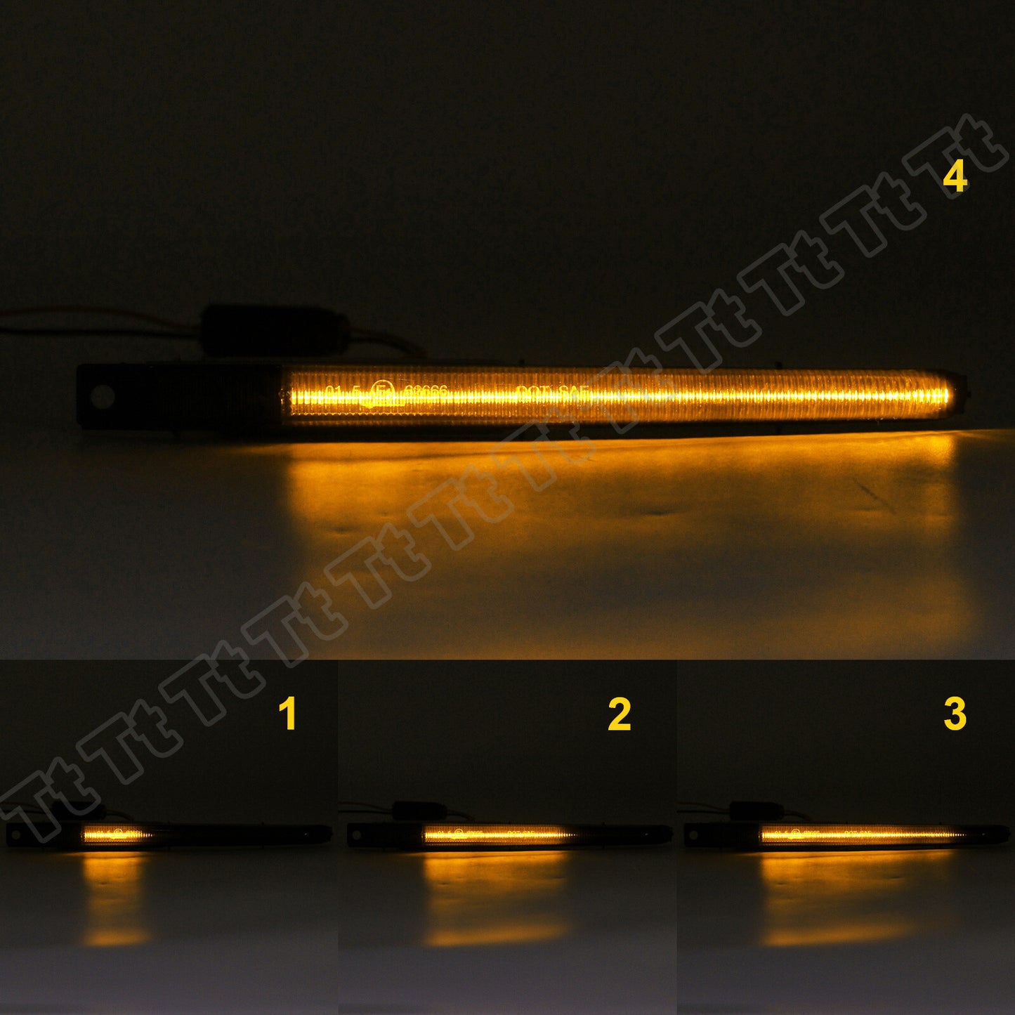2 Sequential Smoked LED Side Marker Turn Signal Lights for 2010 - 2016 for M5 F10- v