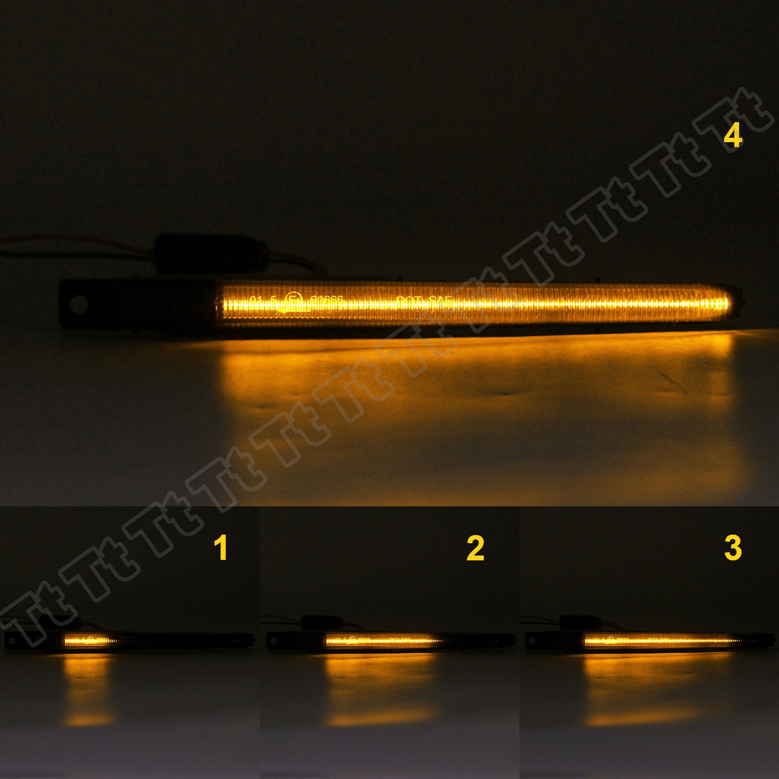 2 Sequential Smoked LED Side Marker Turn Signal Lights for 2010 - 2016 for M5 F10- v
