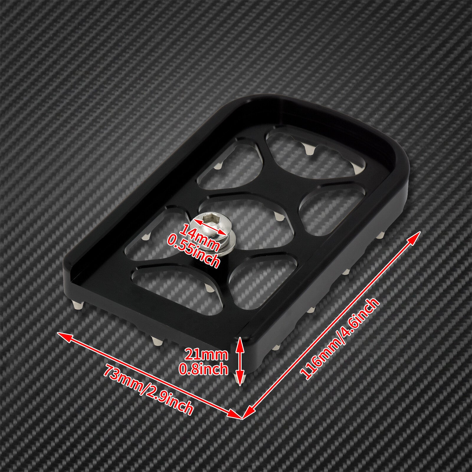 Black MX Style Brake Pedal Pad Fit for Harley Electra Glide 1980-2021 Softail FL