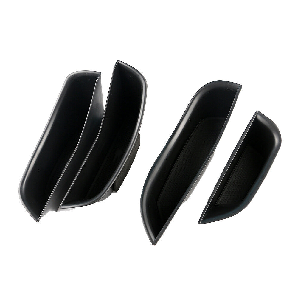 Set of 4 Inner Door Storage Armrest Box Holder Black for C-Class W205 2014-2015 Q