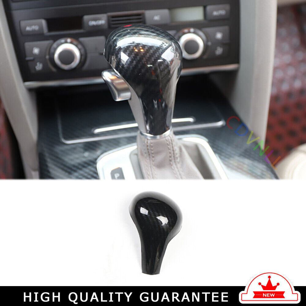 Car Inner Gear Shift Knob Head Cover Trim Fit for Audi A6L 05-2011 Carbon Fiber