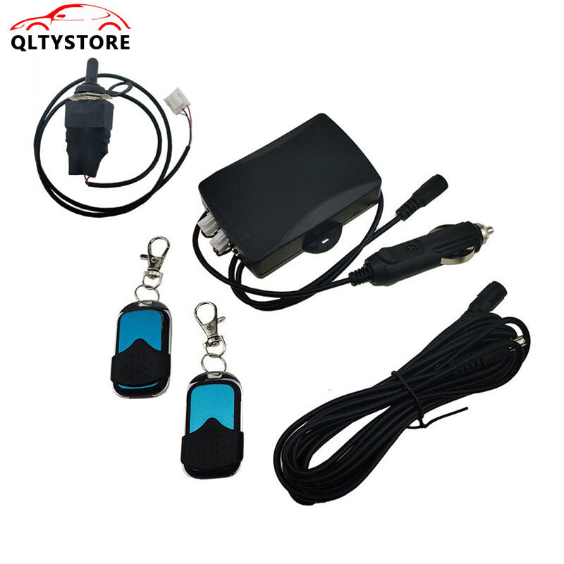 Electric Exhaust Motor Vavle System Manual Switch & Remote Control & wire Kit Q