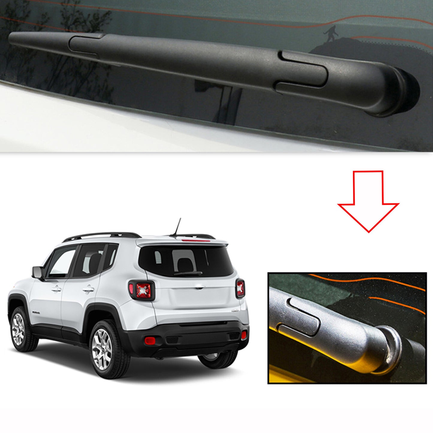 Cover cap rear wiper arm wiper cover rear for Jeep Renegade 2015-2022 Q
