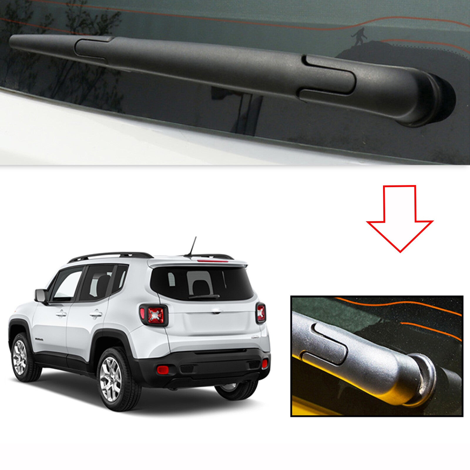Cover cap rear wiper arm wiper cover rear for Jeep Renegade 2015-2022 Q