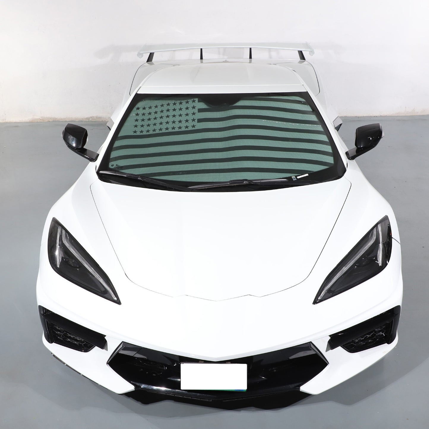 Windshield sun visor with American flag UV shield for Corvette C8 2020-24 n