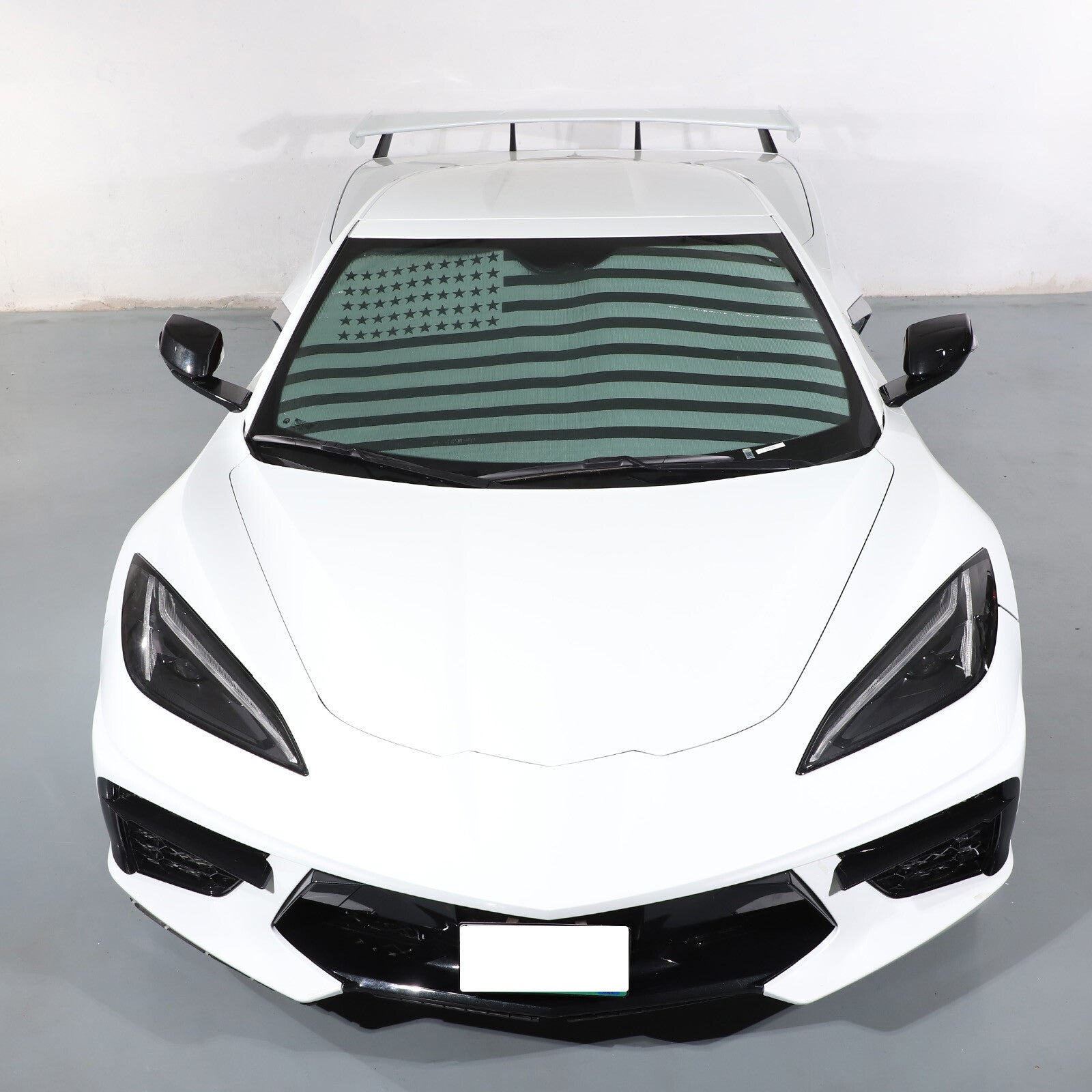 Windshield sun visor with American flag UV shield for Corvette C8 2020-24 n