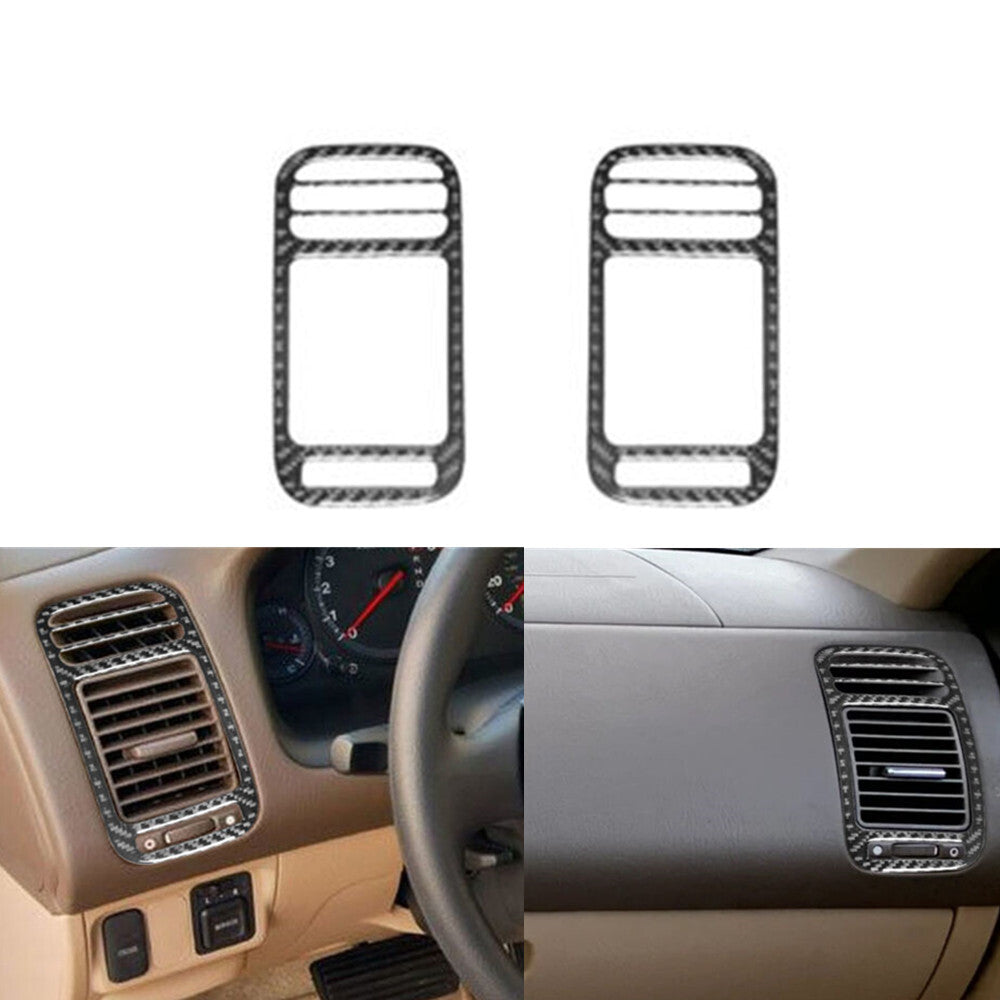 2x For Z4 E89 2009-2016 Red Carbon Fiber Interior Below Radio Console Trim v