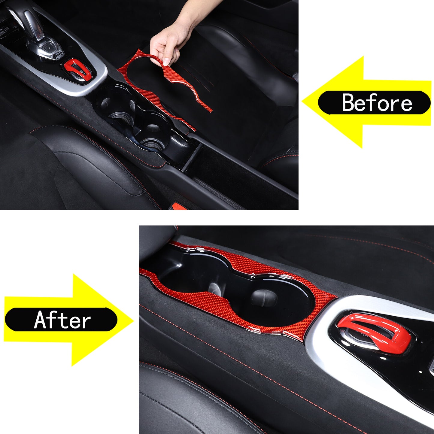 Car Front Hood Bonnet Ventilation Hood Accessory for Corvette C7 2014-2019- v