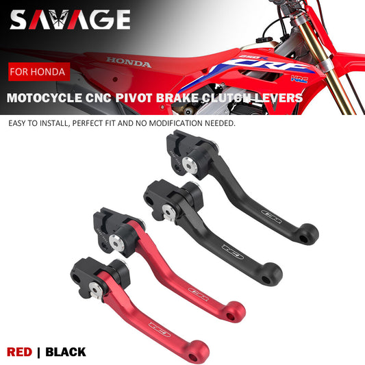 CR LOGO CNC Pivot Brake Clutch Levers for HONDA CR500R CR250R CR125R CR85R 80R Q