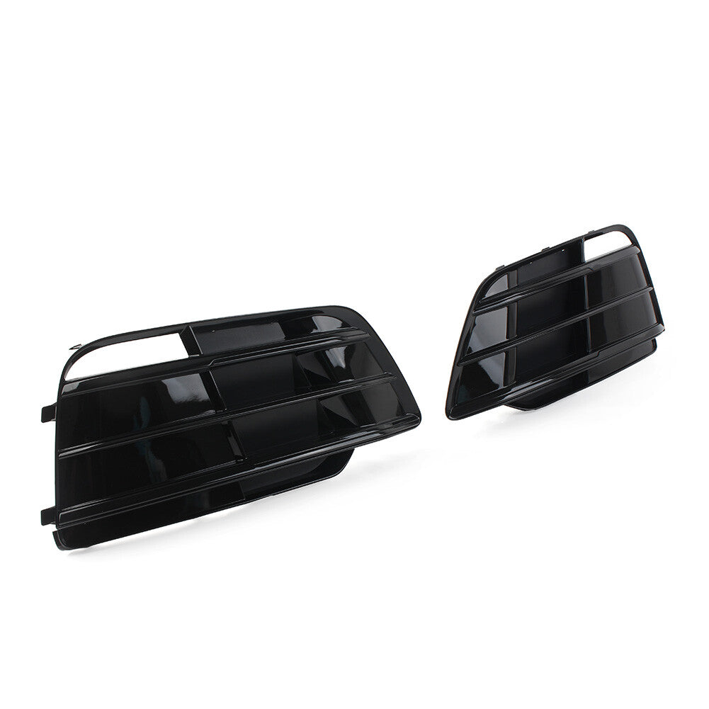 1 Pair Black Front Bumper Fog Light Grille Grill Cover for Audi Q5 SQ5
