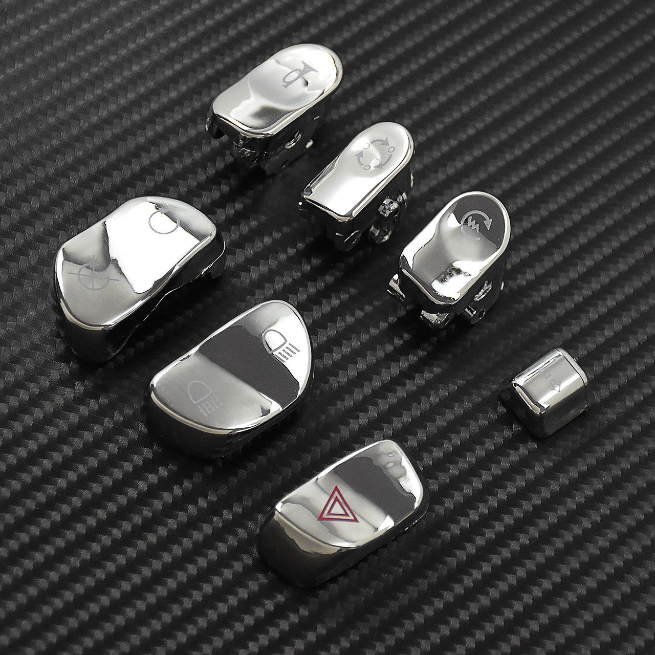 7Pcs Hand Controls Housing Replacement Switch Button Cap Fit For Victory Chrome Q