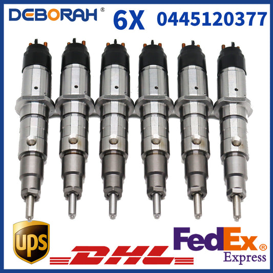6PCS 0445120377 Fuel Injector Fit For Engine Diesel CRIN2-16-BL 5307809