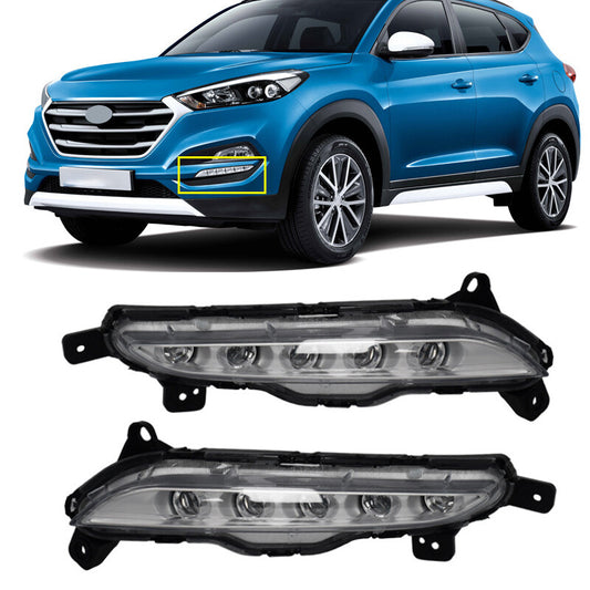Pair LED Daytime Running Lights DRL Fog Lights for Hyundai for Tucson 2015-2018