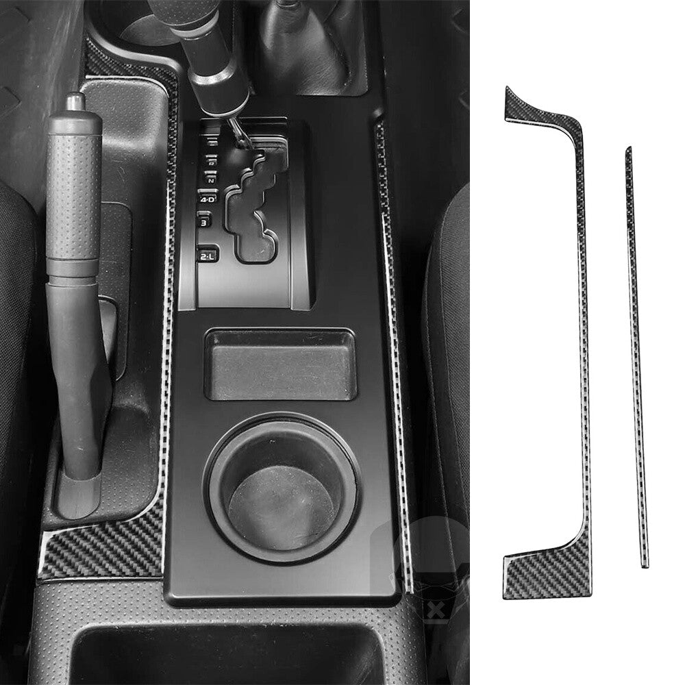For Toyot@ FJ Cruiser 2007-2021 Central Control Handbrake Side Tirm Carbon Fiber
