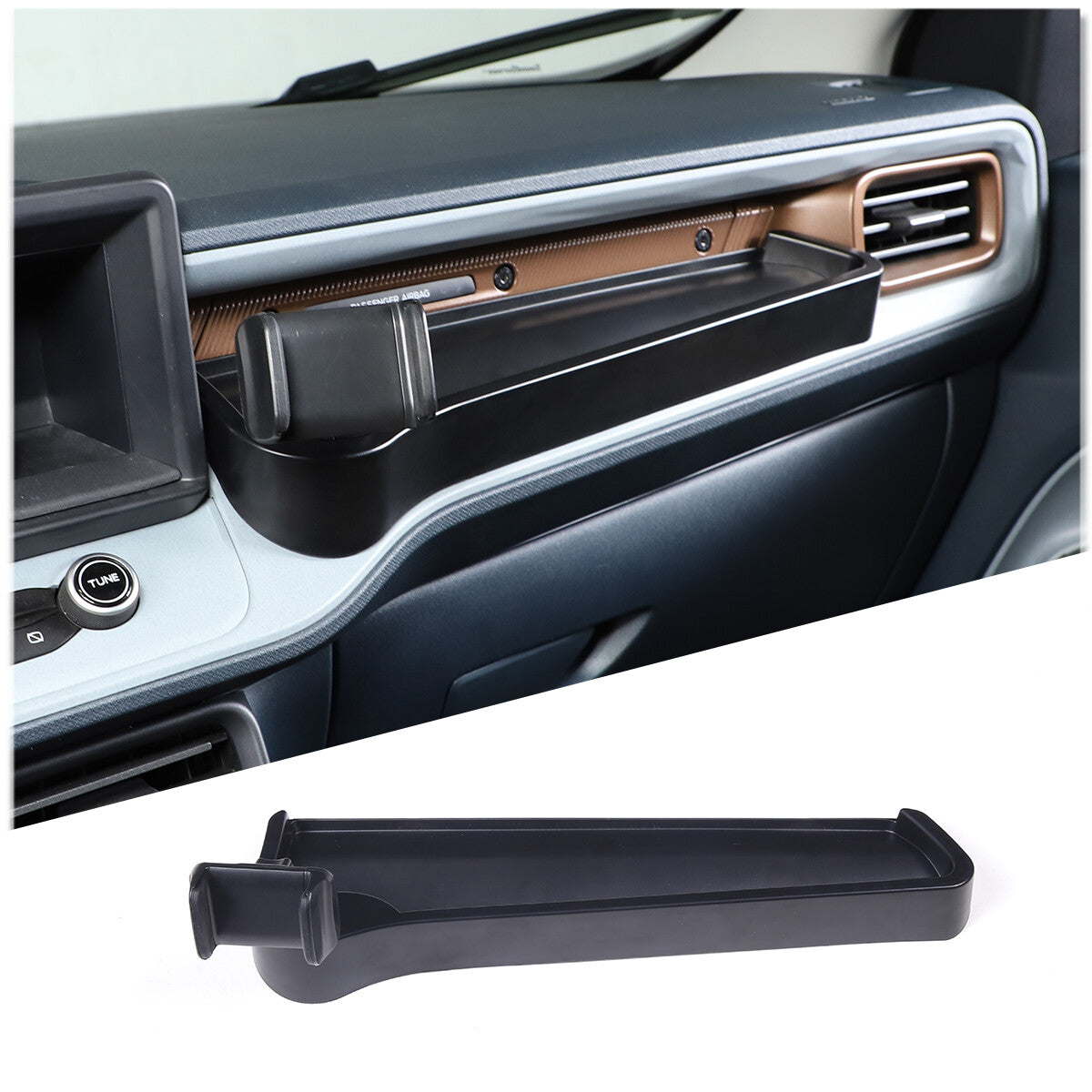 Copilot Dash Tray Mount Phone Holder with Storage Box for Maverick 2022 - 24- n