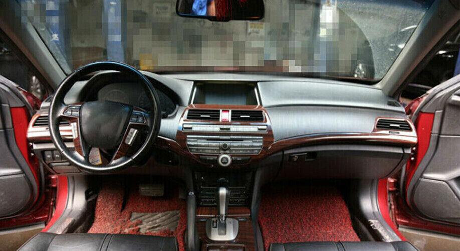 Steering Wheel Button Frame Trim for Honda Accord Crosstour 2008-2013 Wood Grain