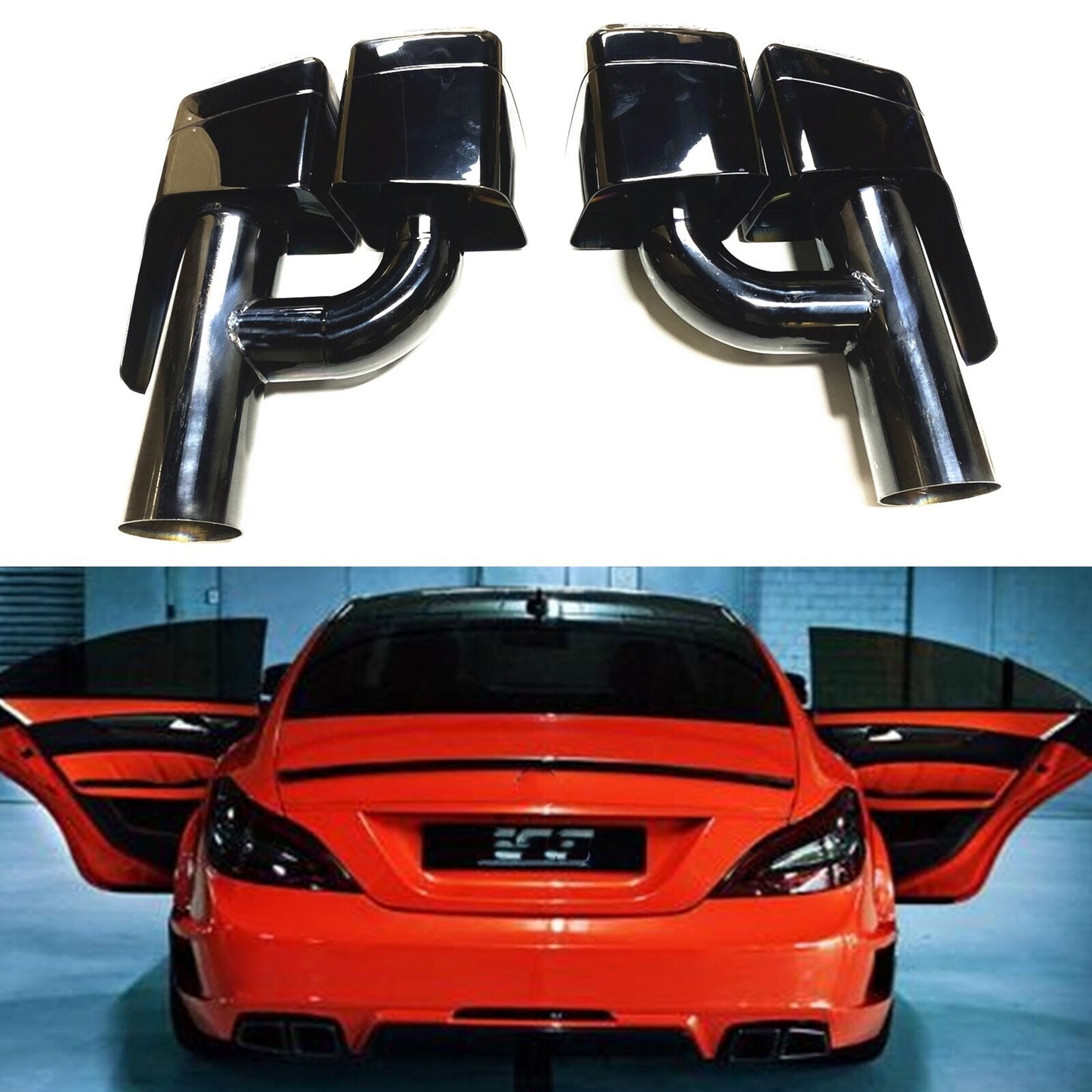 Rear Exhaust Muffler Pipe Tips for Mercedes Benz W212 E63 W221 W204 2008-13 Q