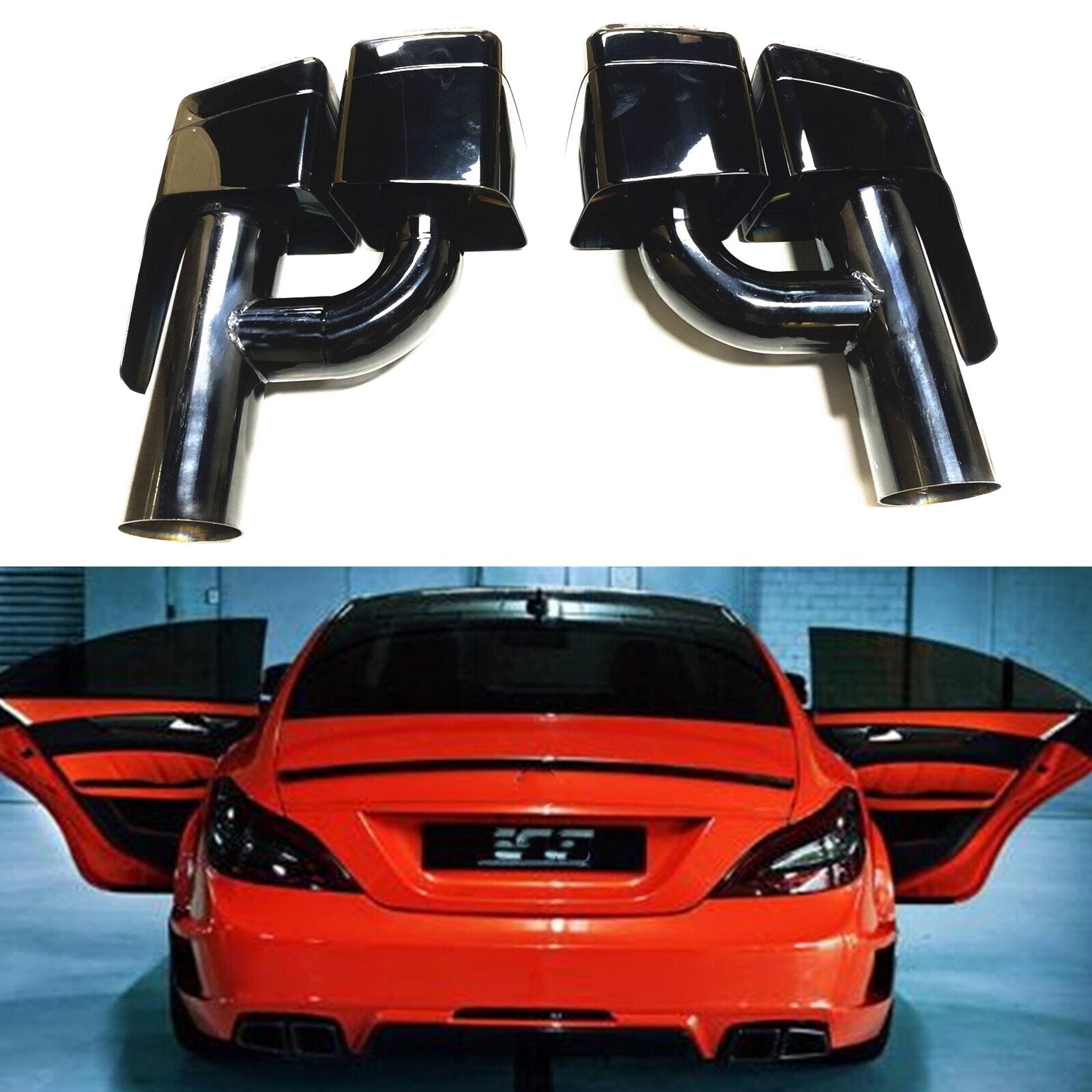 Rear Exhaust Muffler Pipe Tips for Mercedes Benz W212 E63 W221 W204 2008-13 Q