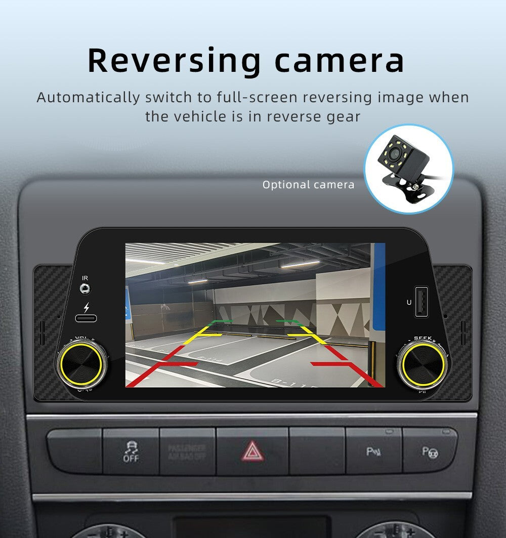 Single Din 5in Car Stereo Car Radio For Apple CarPlay Android Auto Bluetooth FM
