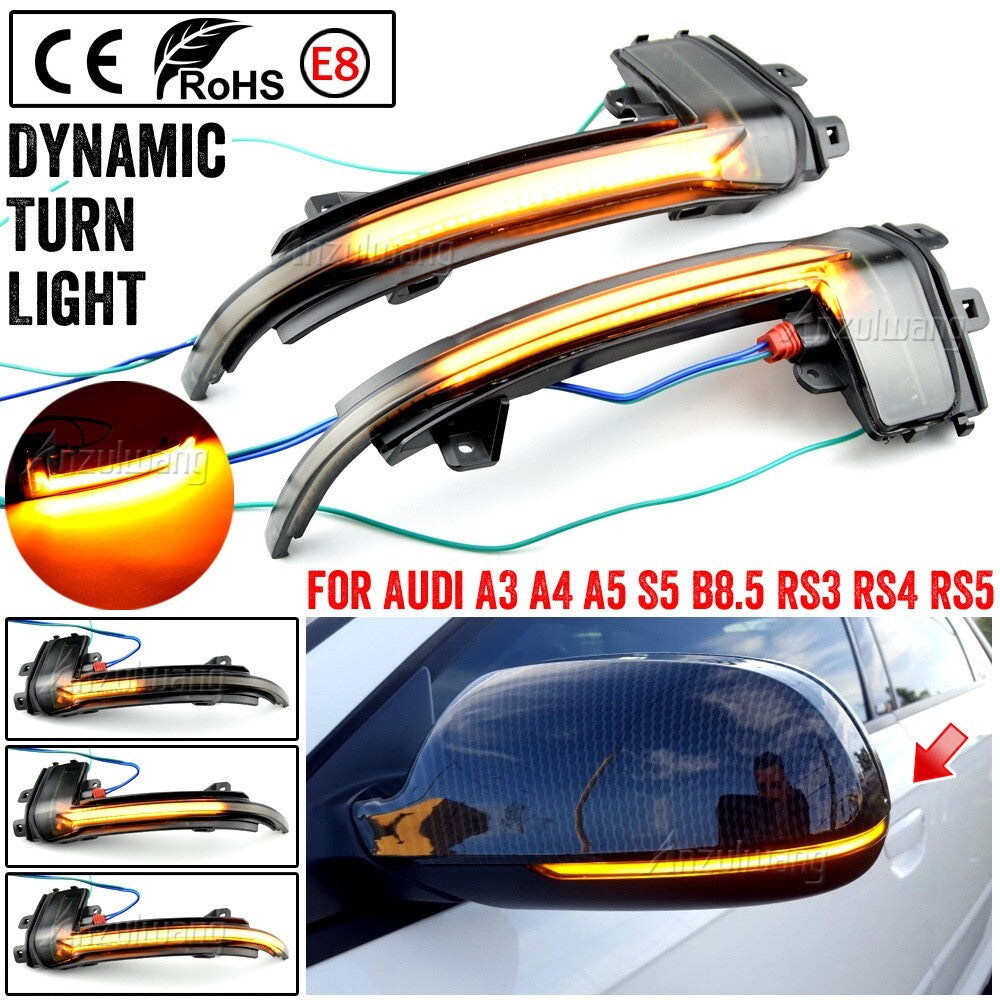 Dynamic LED Wing Mirror Indicator Turn Signal Light for Audi A4 B8.5 RS5 S5 A3