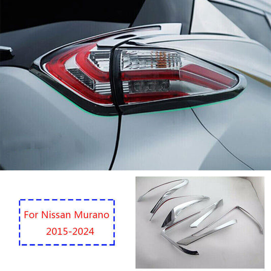 for Nissan Murano 2015-24 Steel Chrome Tail Light Cover Rear Light Strip Trim 4x