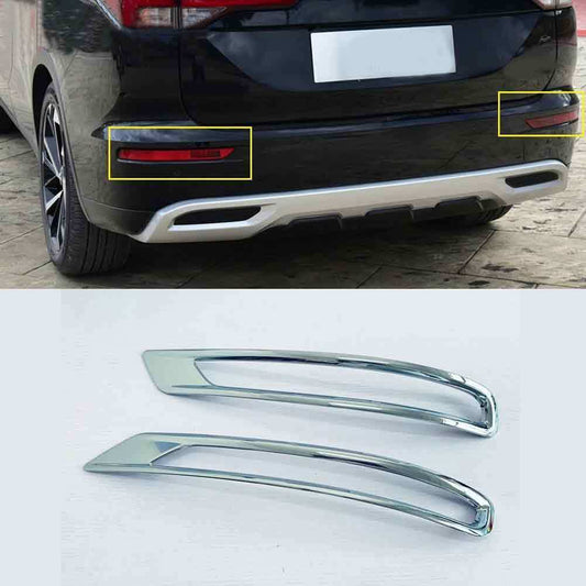 for Mitsubishi Outlander 2022 2023 ABS Chrome Rear Fog Light Cover Frame Trim 2P