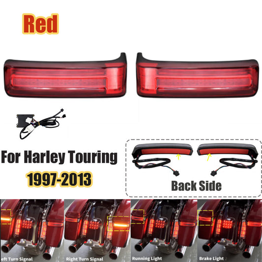 LED saddlebag red running brake turn signals for Harley-Davidson 1997-2013 Touring Gide- n