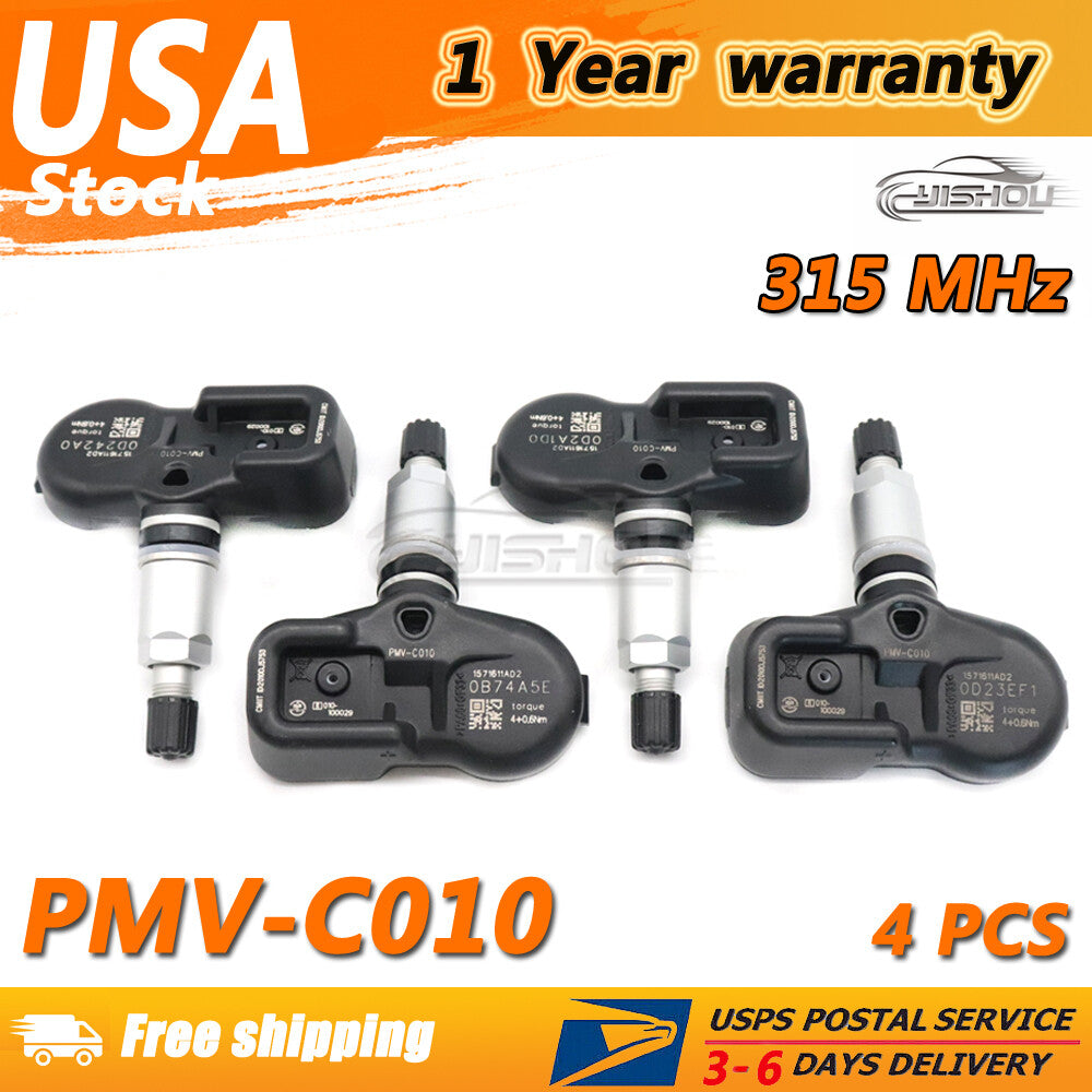 Set of 4 PMV-C010 TPMS TIRE PRESSURE SENSOR SET-TS25 for Toyota for Scion for Lexus