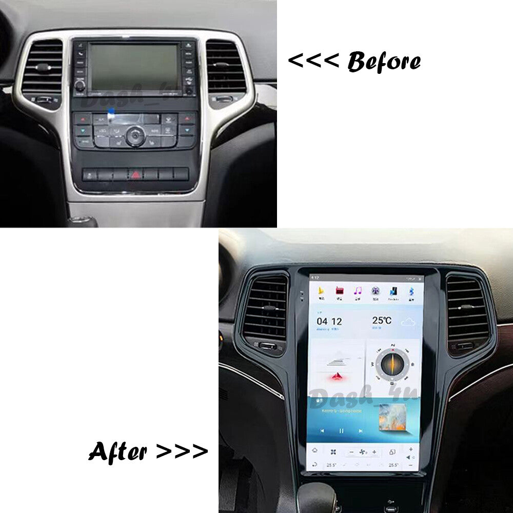 13.6 Android for Tesla Vertical Screen GPS Radio for Jeep Grand Cherokee 2011-2013
