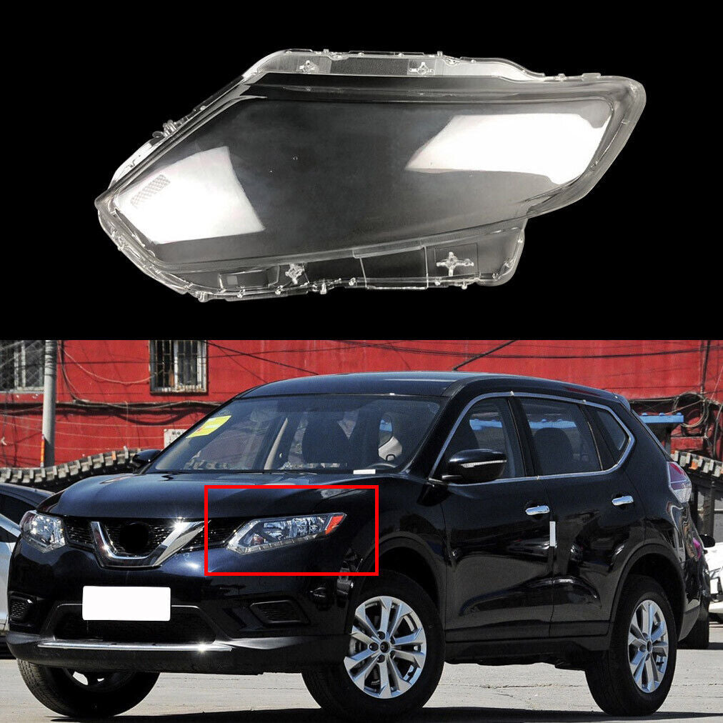 Left Side Clear Headlight Lens Headlamp Shell Cover Cap For X-Trail 2014 2015 16
