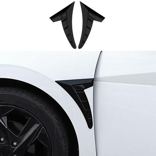 Glossy Black Front Side Vent Fender Cover Trim ABS for Hyundai for Elantra 2021-2023