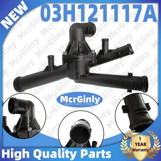 Thermostat assembly with thermostat and protective cover 03H121117A suitable for Eos for Passat and for Audi Q7. n