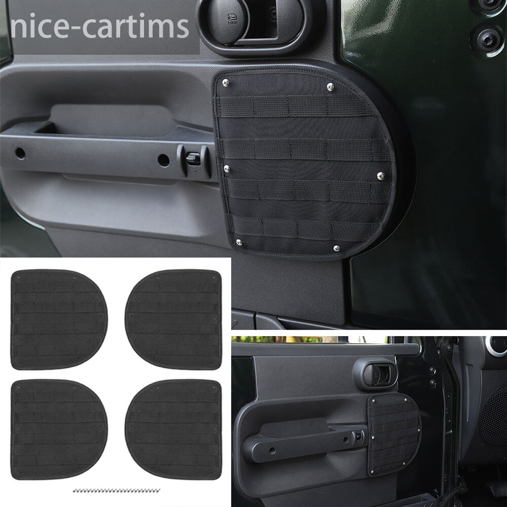 4Pcs Inner Door Storage Tactical Hanging Board for Jeep for Wrangler JK 4Dr 2007-10