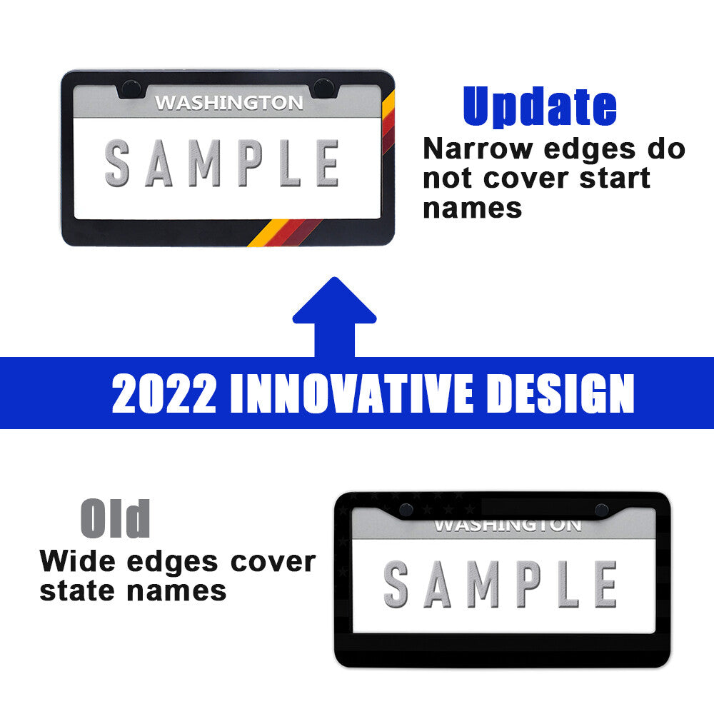 for Toyota Highlander TRD Accessory Tri Color Car SUV License Plate Frame Cover Q
